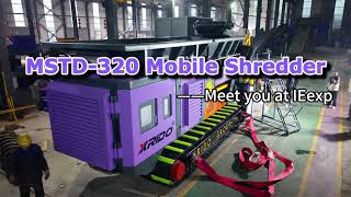 Mobile shredder for shredding solid waste.#shreddermachines #wasteshredder #recyclingmachinery