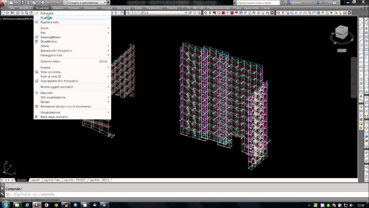 8 poncad disegno ponteggi comandi viste