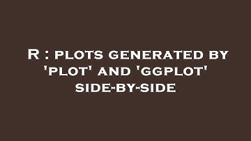 R : plots generated by 
