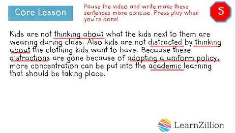 Eliminate wordiness and redundancy