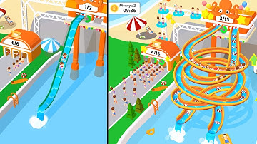 Idle Water Slide - Max Level - Gameplay Android, iOS