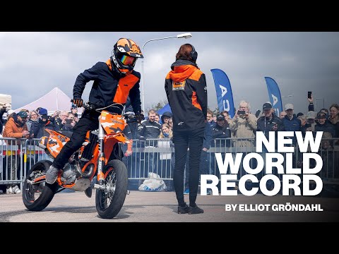Elliot Gröndahl | Guinness World Records | Most donuts on a motorcycle around a person in one minute