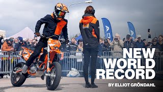 Elliot Gröndahl | Guinness World Records | Most donuts on a motorcycle around a person in one minute