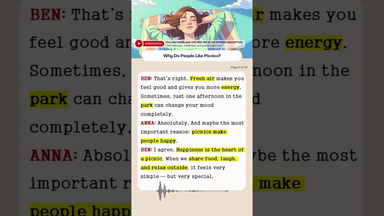 How to Talk About Picnics  | Easy English Conversation for Beginners