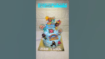 😱two tier cake in 1kg#shorts #caketutorial #cakedecoratingideas #cocomeloncake #trending #viral #yt