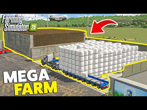 Packed Two Bunkers w/ Bale Silage & Chaff Silage! | MEGA FARM | Farming Simulator 25
