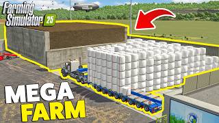 Packed Two Bunkers w/ Bale Silage &amp; Chaff Silage! | MEGA FARM | Farming Simulator 25