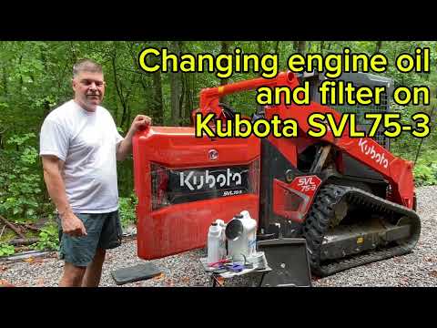 How to change oil on NEW Kubota SVL75-3 for 50 hour Break-in Period  Manual says needed at 50 hours?