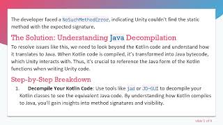 How to Call an Android Kotlin Function Inside a Companion Object from Unity