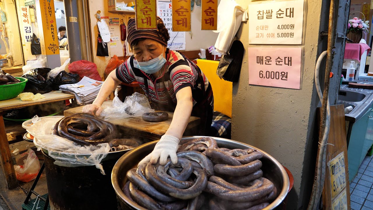 Уже более 40 лет! Бабушка лучшая корейская колбаса / компиляция кулинарного клуба | корейская