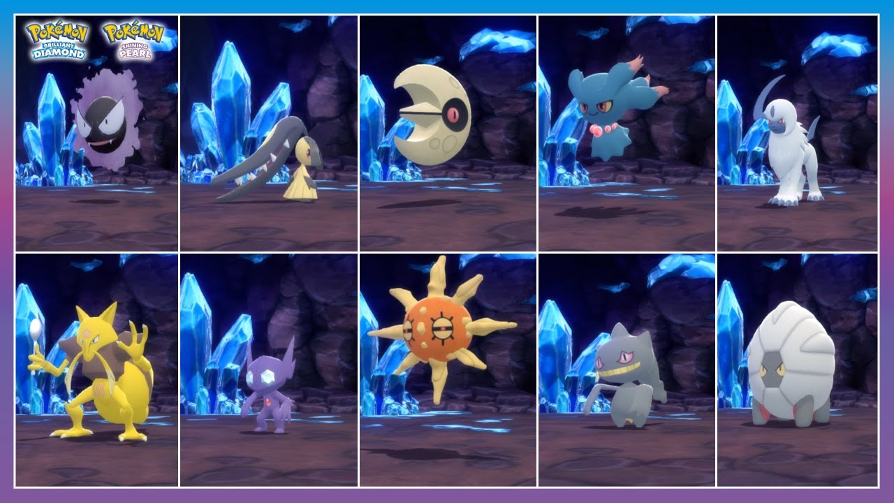 Pokémon BDSP All Pokemon in Dazzling Cave YouTube