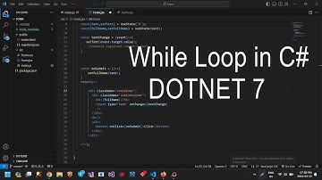 While loop in C# programming using visual studio 2022 and Dotnet 7