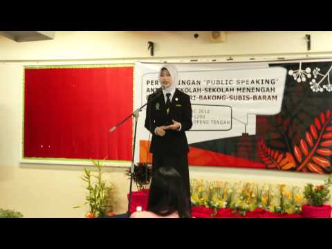 2012 Secondary School Public Speaking. My sis!