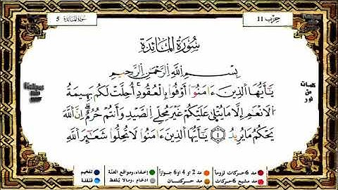 سورة المائدة// ياسين الجزائري رواية ورش