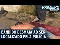 Bandido desmaia ao ver policiais e é levado para hospital