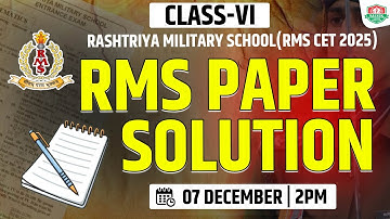RMS Class 6 Paper Solution 2025 | Complete Answer Key & Explanation