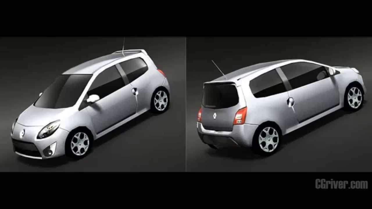3D Model: Renault Twingo 2008 lowpoly - CGriver.com - YouTube
