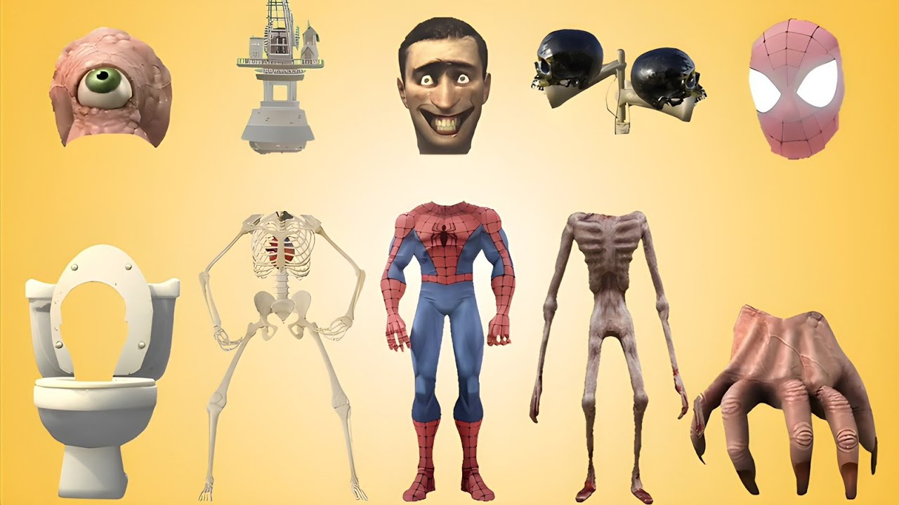 WRONG HEADS HOUSE HEAD, SIREN HEAD MEGAHORN, SIREN HEAD GODZILA, SIREN HEAD CRANE, SIREN HEAD HULK