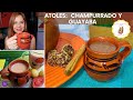 Atoles para tamales: Champurrado y Guayaba