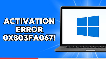 How to Fix Windows Activation Error 0x803fa067! Windows 10 activation error 8007007b