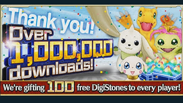 Digimon Links : 1 MILLION DOWNLOADS !!! + Chips !!!