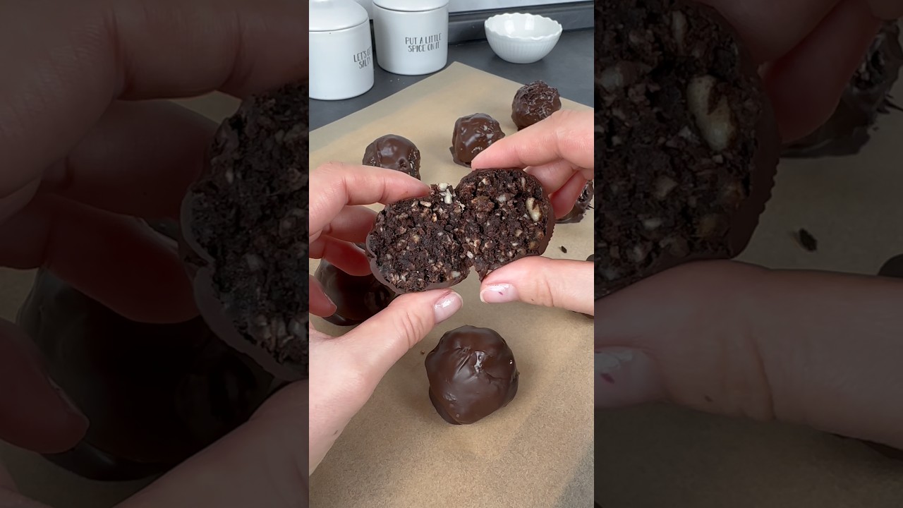 Healthy no-bake brownie balls 🍫