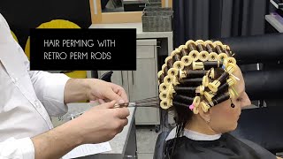 HAIR PERMING WITH RETRO PERM RODS. Химическая завивка на бигуди OLIVIA GARDEN