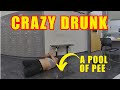 Bodycam DUI Arrest - Crazy Drunk Woman Lays in Her Own Puddle of Pee