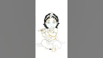 How to Draw Krishna | Step-by-Step Tutorial #trending#shortsfeed #diy #krishnadrawing#shorts#hururu