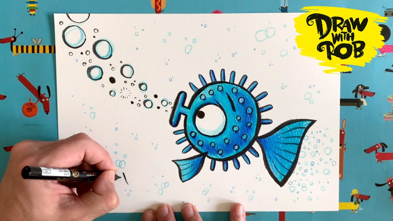 Drawwithrob 46 Puffer Fish Youtube