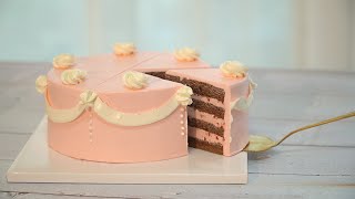 상큼한 라즈베리를 넣은 버터크림 케이크 만들기,  달지않은 스위스 버터크림  #아이싱 Raspberry buttercream cake