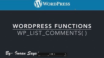 WordPress Functions wp list comments Part-9