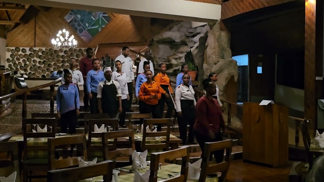 Singing at Suricata Boma Lodge