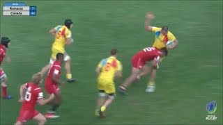 Kevin Vertkas Dominant Tackle On Giant 2 03M 120Kg Romania U20 Lock Stefan Iancu