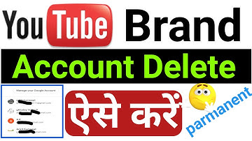 Brand account delete kaise kare || how to delete youtube brand account