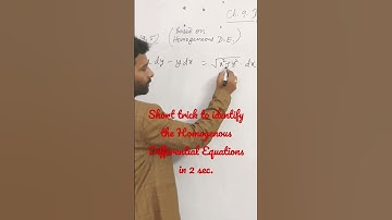 Short trick to identify the Homogenous Differential Equations in 2 sec #themathik #shorts#rajiv#sir