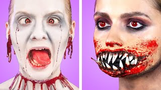 Spooky Makeup and DIY Costume Ideas || Last Minute Halloween Party Hacks & Tricks by Crafty Panda