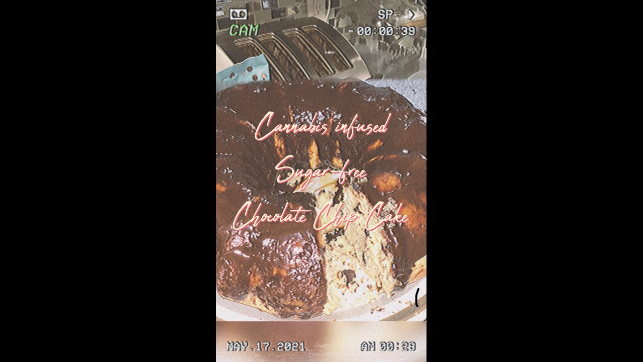 Cannabis Infused Chocolate Chip Cake (Sugar Free)