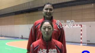 ハンドボール2008北京オリンピックアジア予選（再戦）　日本代表　上町史織（北國銀行）　谷口尚代（リーザ）