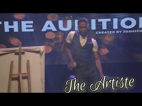Man sings, Draws and Dances at the same time