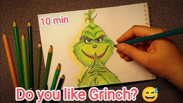 How to Draw The Grinch Step by Step | Christmas Drawing Tutorial🎨
