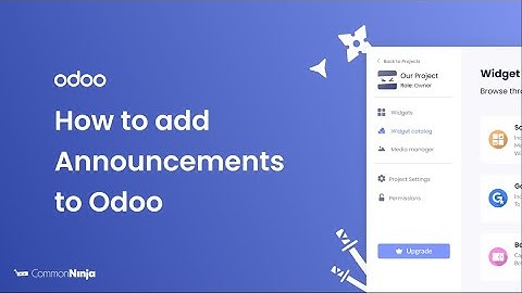 How to add Announcements to Odoo