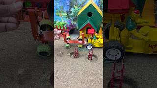 🔥 Amazing Mini Construction Machine Building Pillar 😲 #shorts