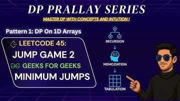 DP 10. JUMP GAME 2(LC 45)  + Minimum Jumps| Recursion + Memoization + Tabulation | DP Prallay Series