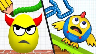 DRAW TO SMASH vs DRAW & CRUSH - All Levels Satisfying Double Gameplay Android APK screenshot 1