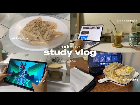 productive study vlog 📚 | studying for midterm exams, busy days, making notes + cake making!