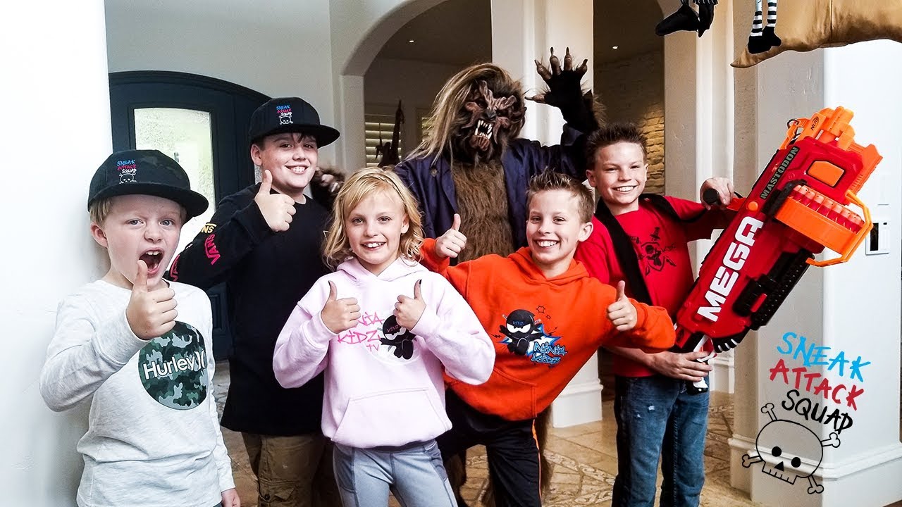 Behind the Scenes Werewolf Madness! With Ninja Kids and Kids Fun TV!