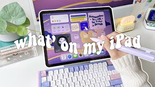 WHAT'S ON MY IPAD | creativity & productivity apps + widgets | aesthetic homescreen setup (purple) 💜 by justfelicia 33,617 views 1 year ago 9 minutes, 8 seconds