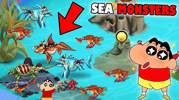 UNLOCKING ALL SEA MONSTERS | NOOB vs PRO vs HACKER with SHINCHAN and CHOP | Part 2
