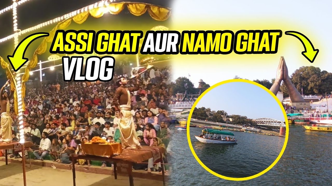 Day 18 vlog I solo boat tour and assi Ghat aur namo Ghat and Ganga Aarti ❤️❤️ ✌️#fyb #fun 